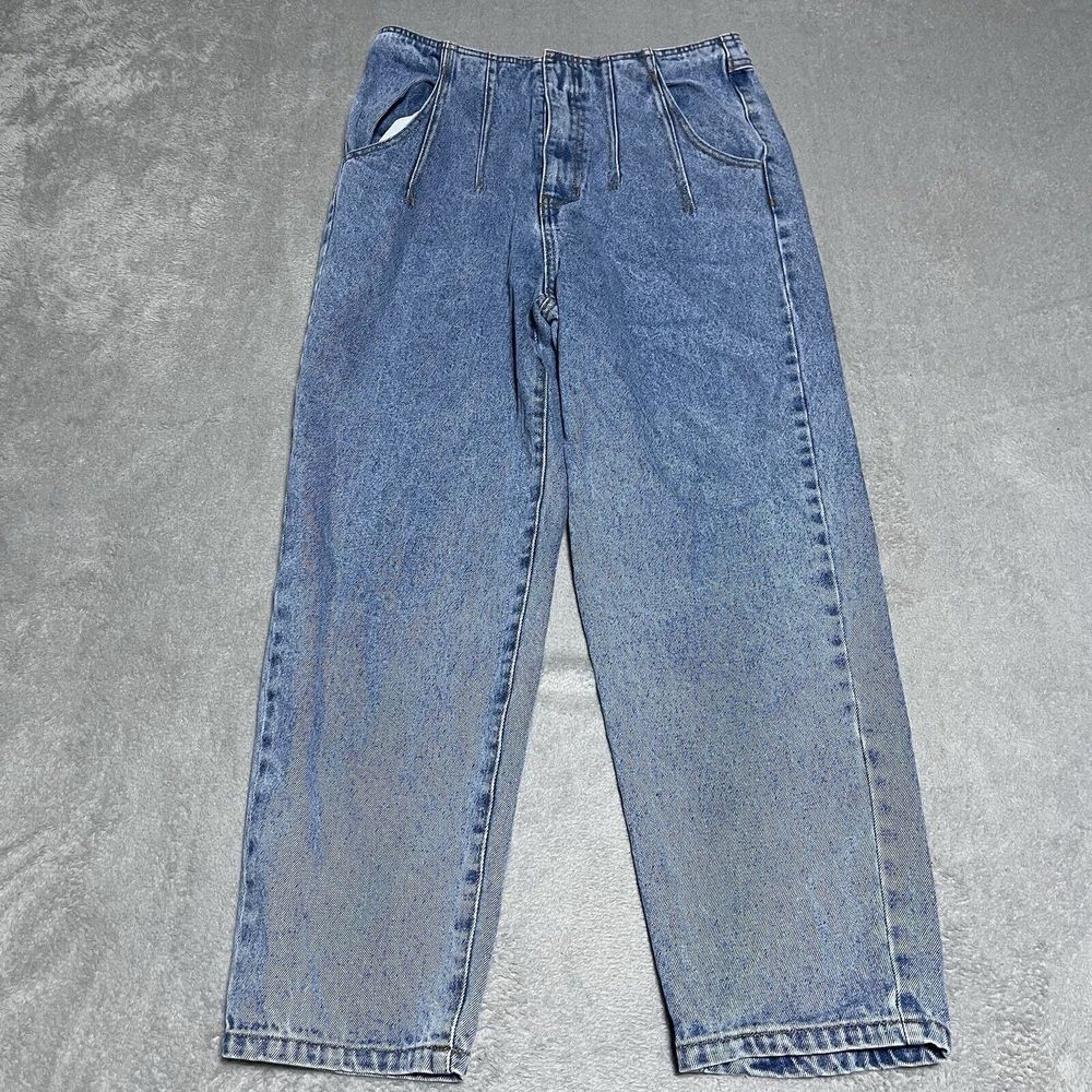 ASTR The Label Jeans Womens Large Mineral Wash High Waist Crop Ankle Denim‎